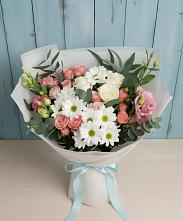 Букет цветов из:  Розы, Лизиантусы и Хризантемы в Тулуне