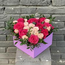 Цветочная композиция из Розы в коробке в Тулуне