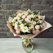 Букет цветов из:  Альстромерии, Розы и Хризантемы в Тулуне