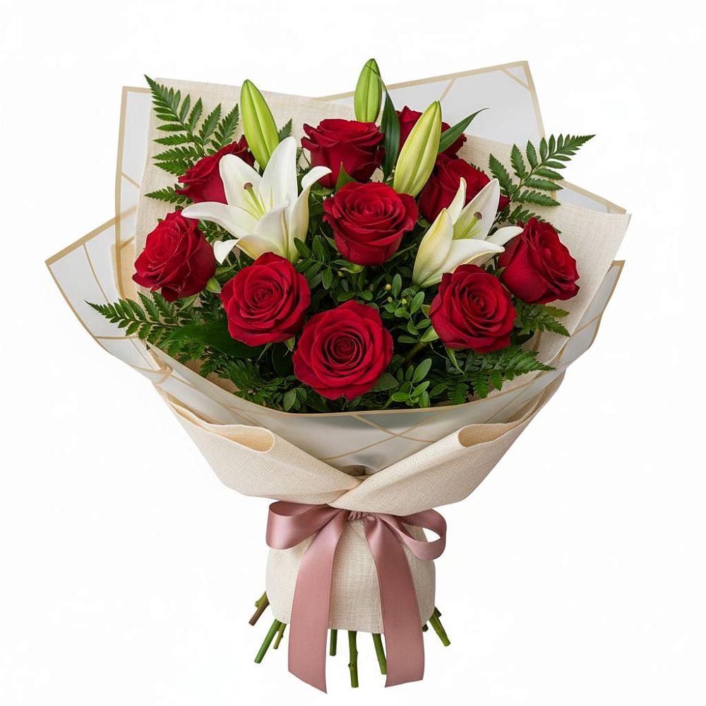 Букет цветов из: Лилии и Розы в Тулуне