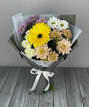 Букет цветов из:  Розы, Герберы и Хризантемы #REPLACE_PRED# Тулуне