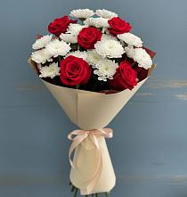 Букет цветов из:  Розы и Хризантемы #REPLACE_PRED# Тулуне