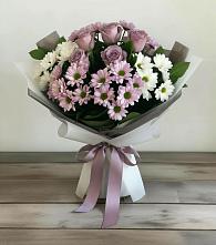 Букет цветов из:  Хризантемы и Розы #REPLACE_PRED# Тулуне