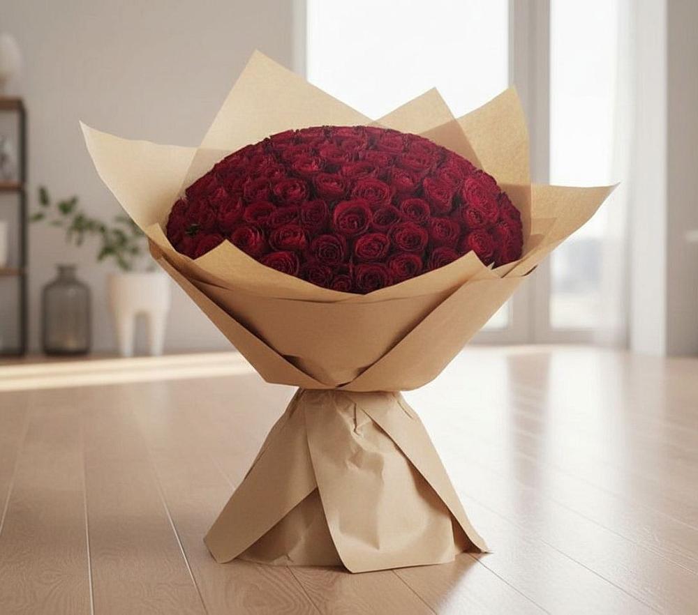 Букет 101 Красная роза в Тулуне