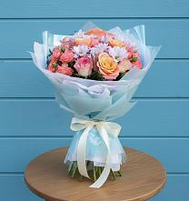 Букет цветов из:  Хризантемы и Розы в Тулуне